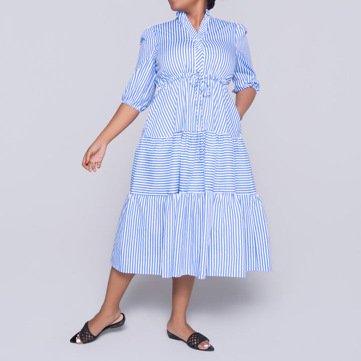 Plus Size Striped Dress