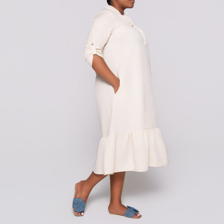 Plus Size Linen Tiered Tunic