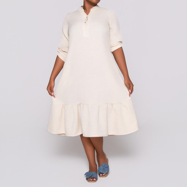 Plus Size Linen Tiered Tunic