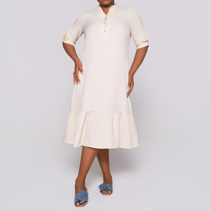 Plus Size Linen Tiered Tunic