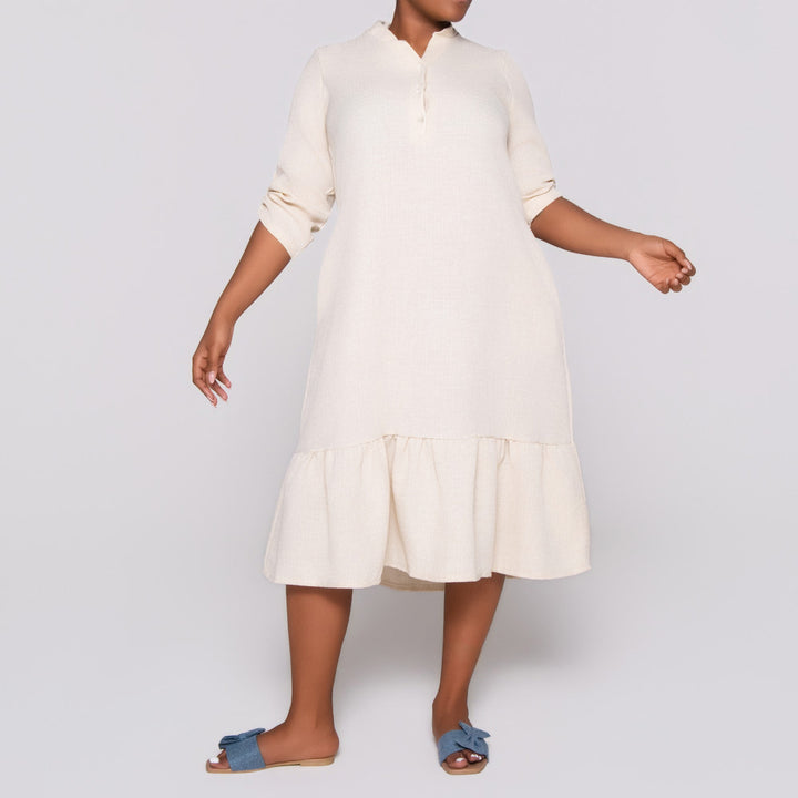 Plus Size Linen Tiered Tunic