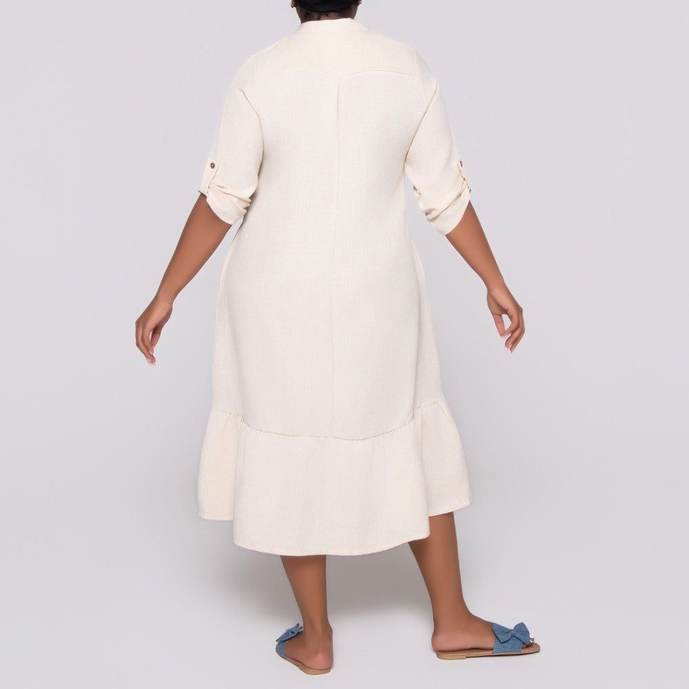 Plus Size Linen Tiered Tunic
