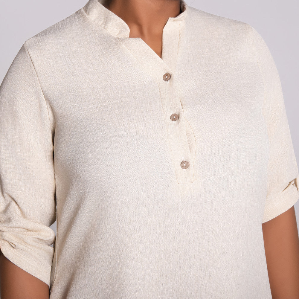 Plus Size Linen Tiered Tunic