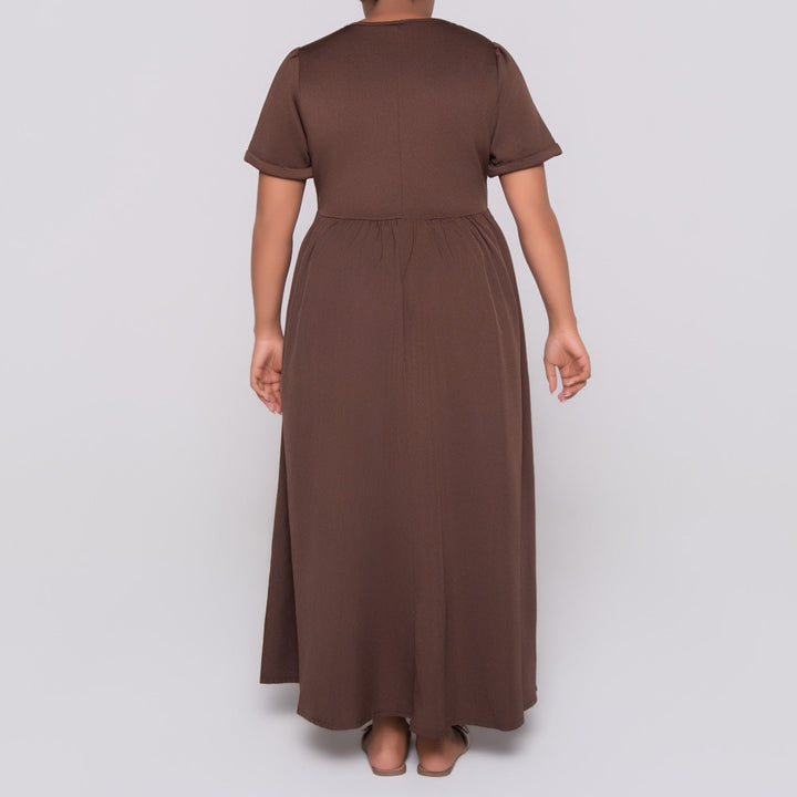 Plus Size Scuba Dress Contrast Dress