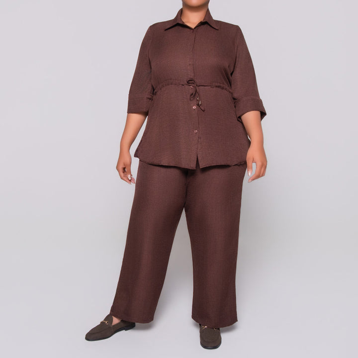 Plus Size Choc Drawcord Top