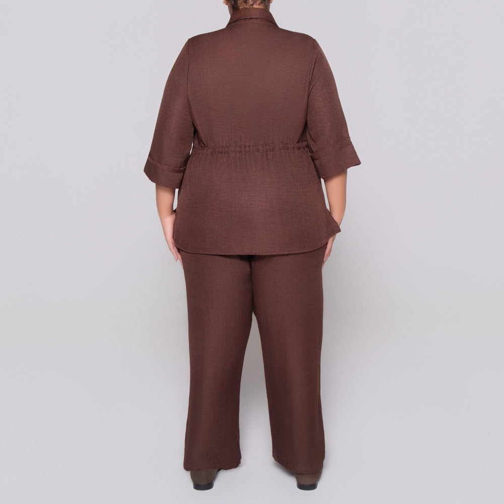 Plus Size Choc Drawcord Top
