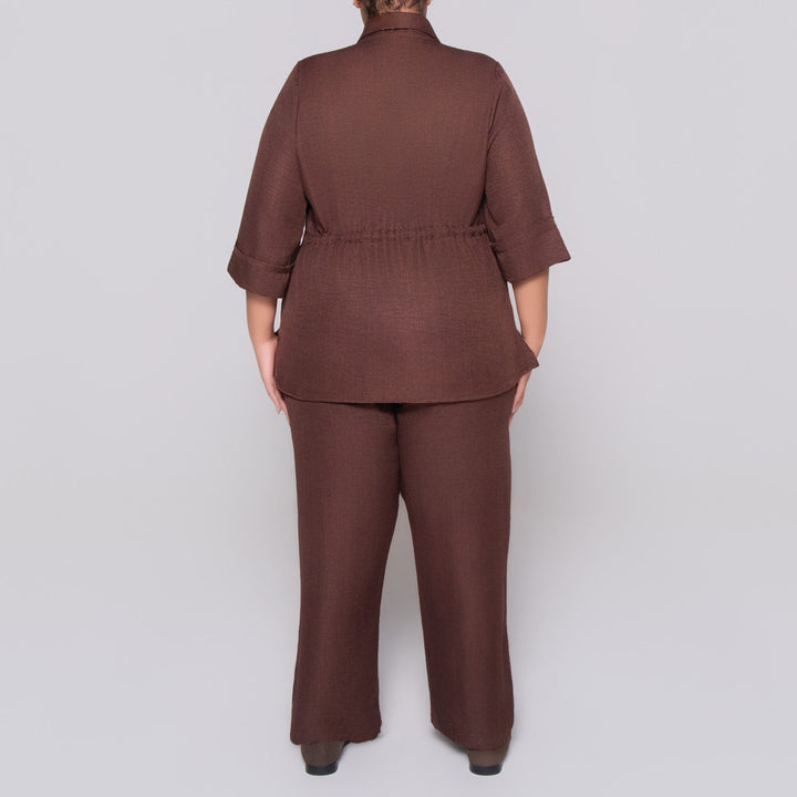 Plus Size Choc Drawcord Top
