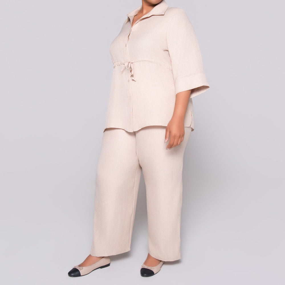 Plus Size Stone Drawcord Top