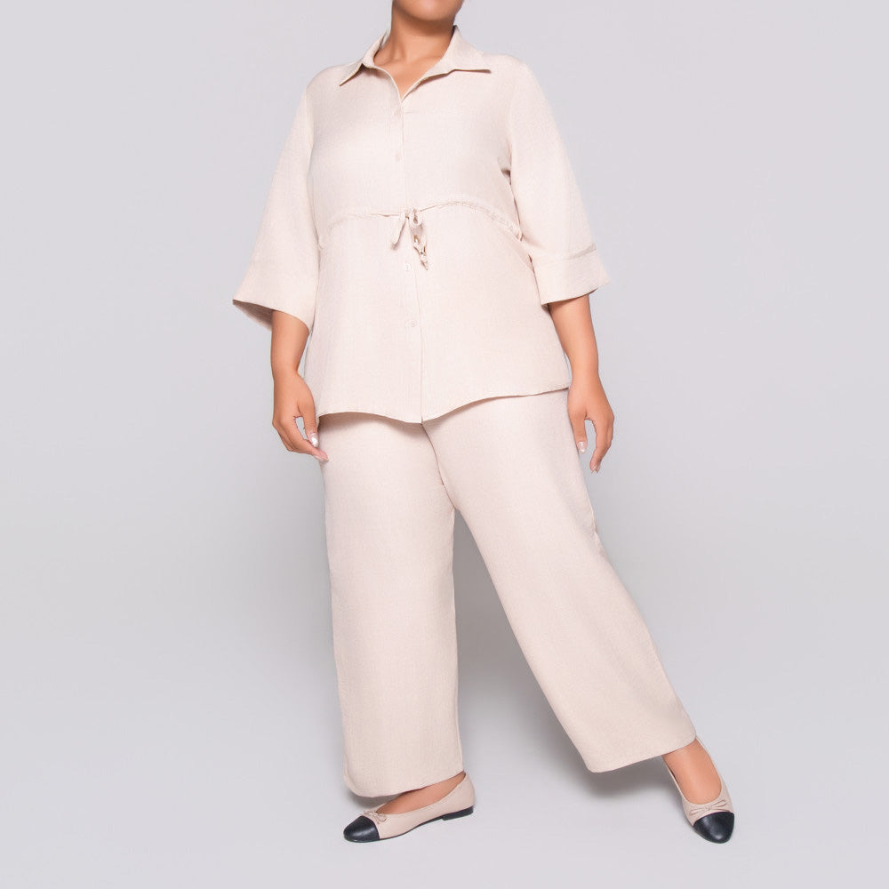 Plus Size Stone Drawcord Top