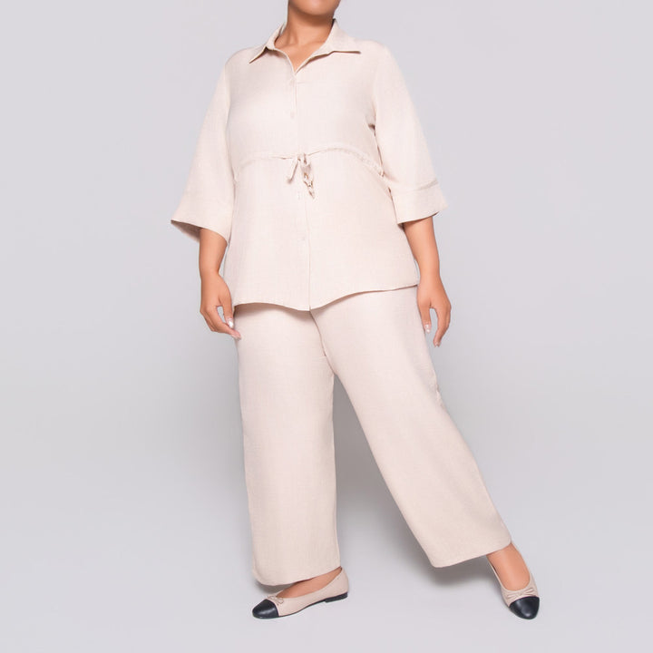 Plus Size Stone Drawcord Top