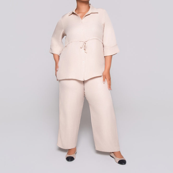 Plus Size Stone Drawcord Top