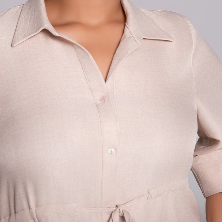 Plus Size Stone Drawcord Top
