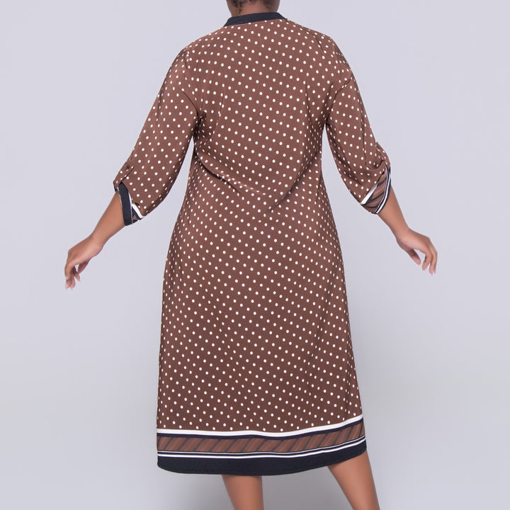 Plus Size Border Print Tunic