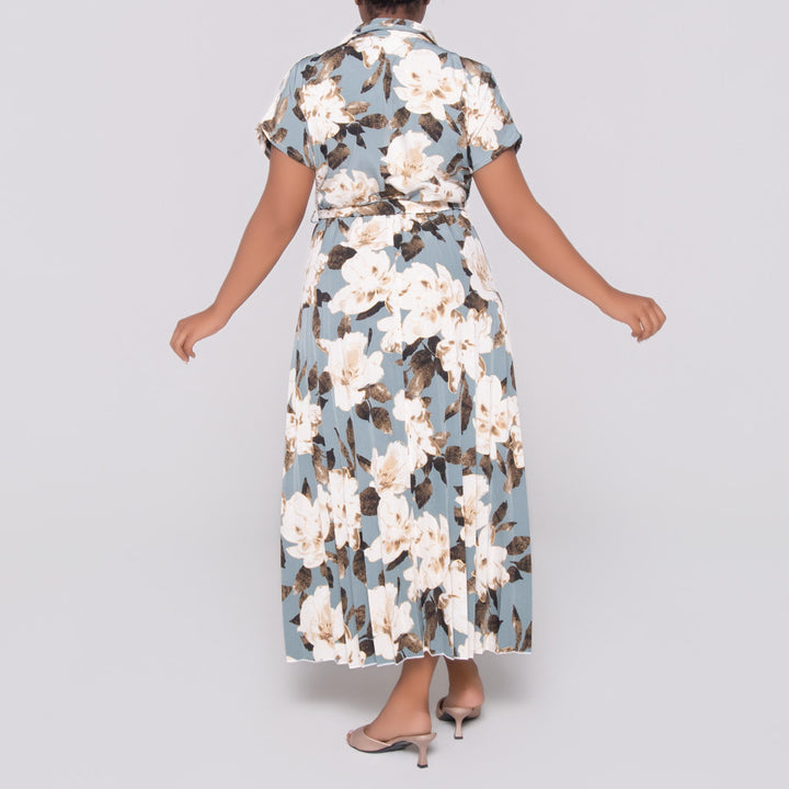 Plus Size Printed Foil Dress