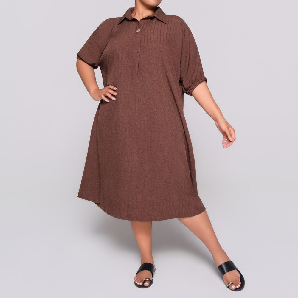 Printed Plain Plus Size Tunic