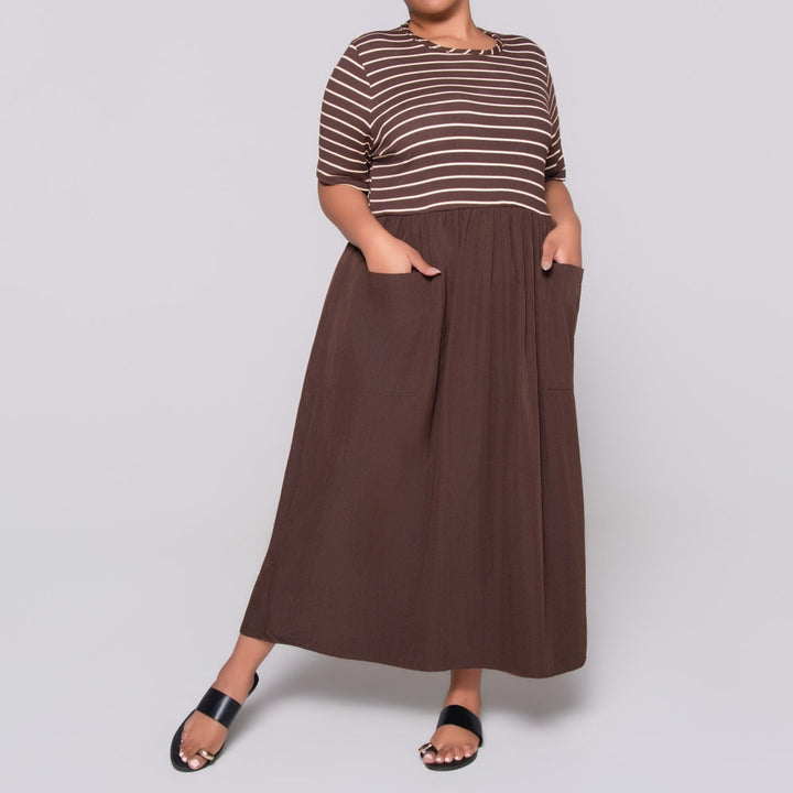 Plus Size Short Sleeve Teslon Dress