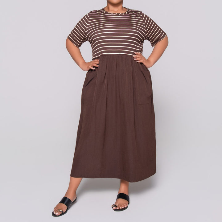 Plus Size Short Sleeve Teslon Dress