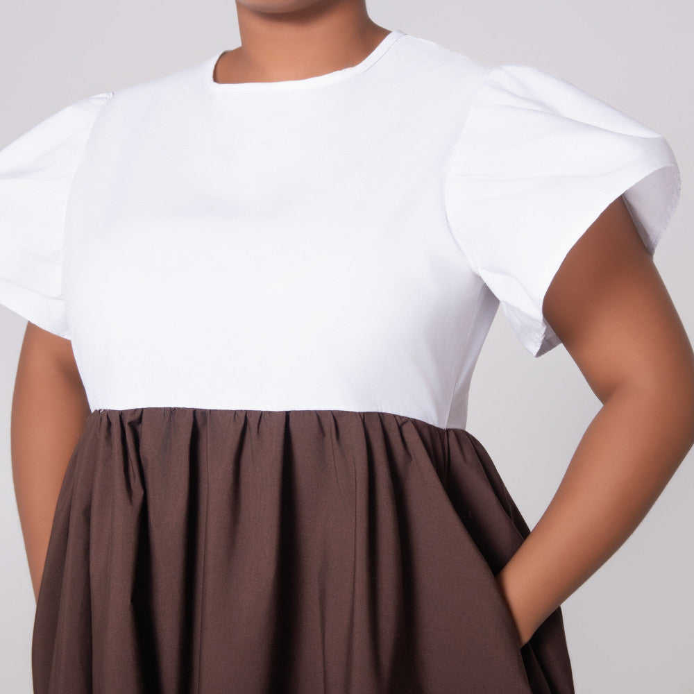 Plus Size Colour Block Tunic
