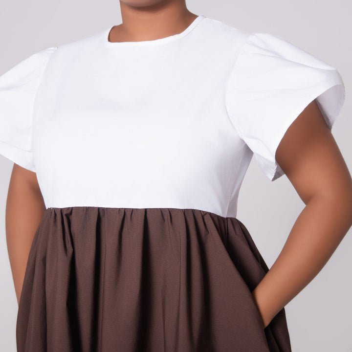 Plus Size Colour Block Tunic
