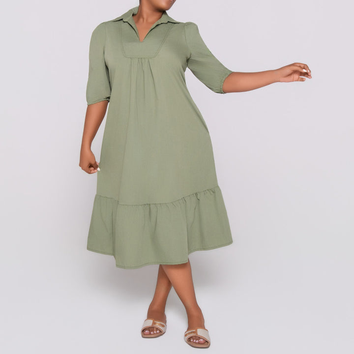 Plus Size Non- Stretch Poplin Tunic