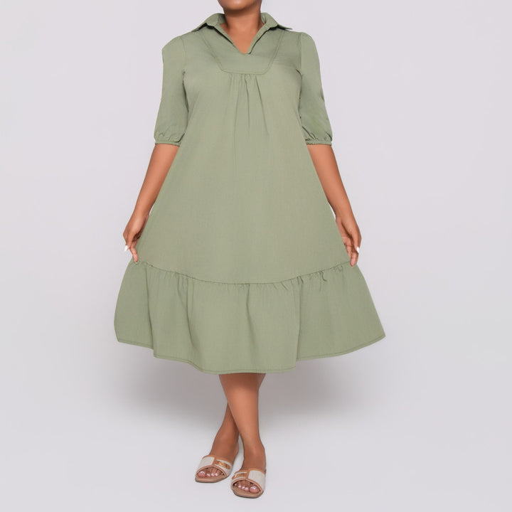 Plus Size Non- Stretch Poplin Tunic