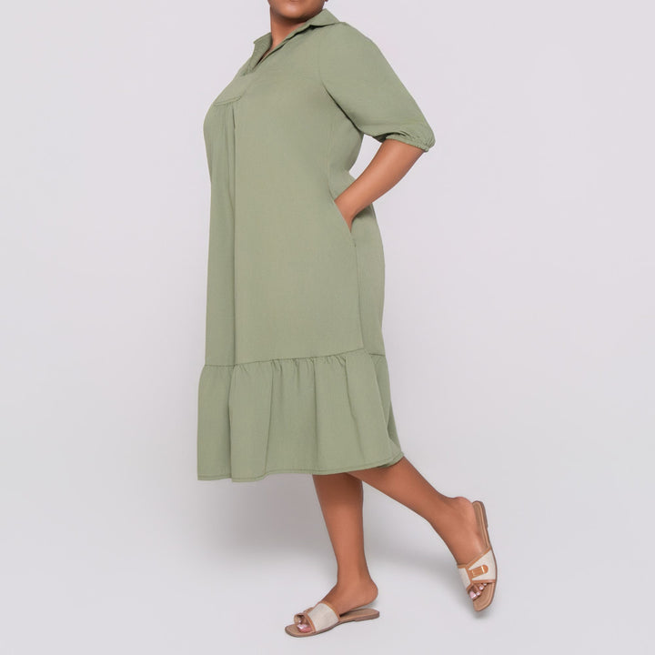 Plus Size Non- Stretch Poplin Tunic