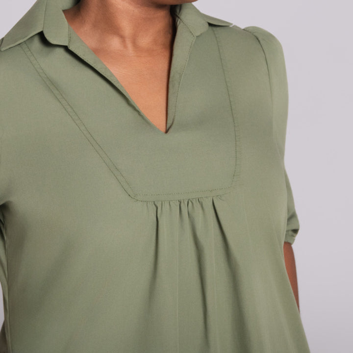Plus Size Non- Stretch Poplin Tunic