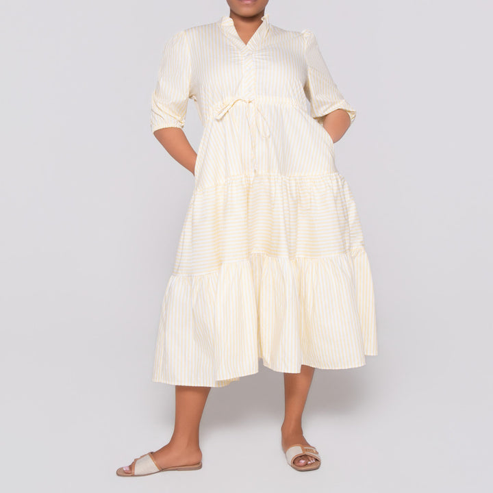 Plus Size Striped Lemon Tunic