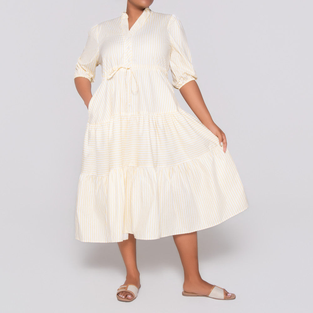 Plus Size Striped Lemon Tunic