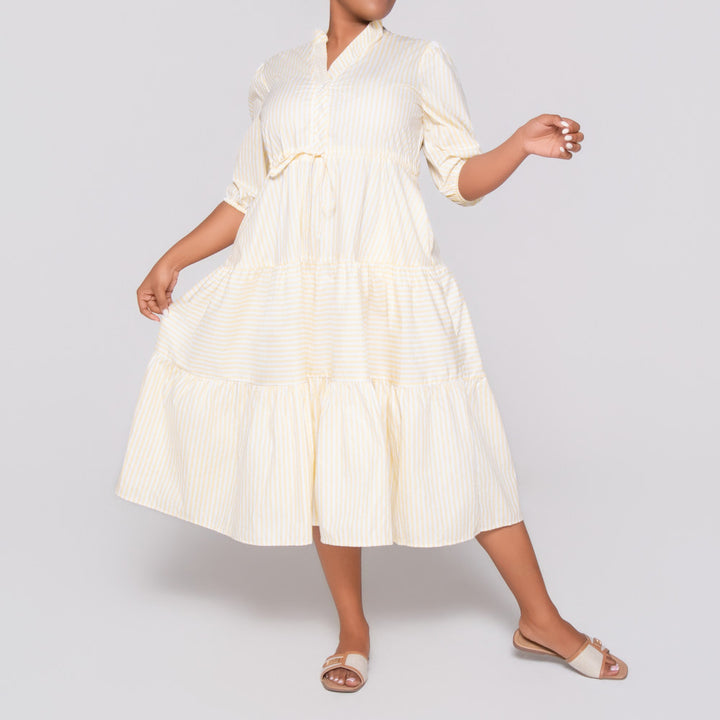 Plus Size Striped Lemon Tunic