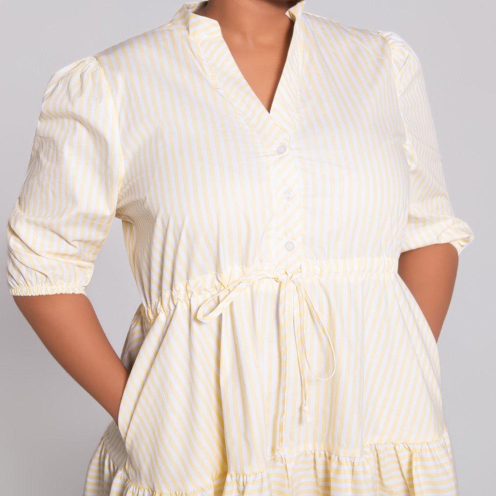 Plus Size Striped Lemon Tunic