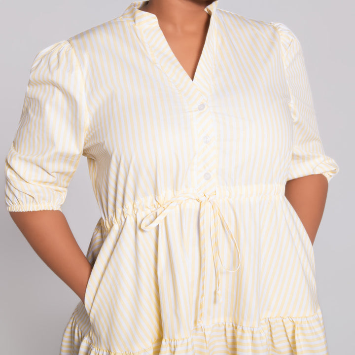 Plus Size Striped Lemon Tunic