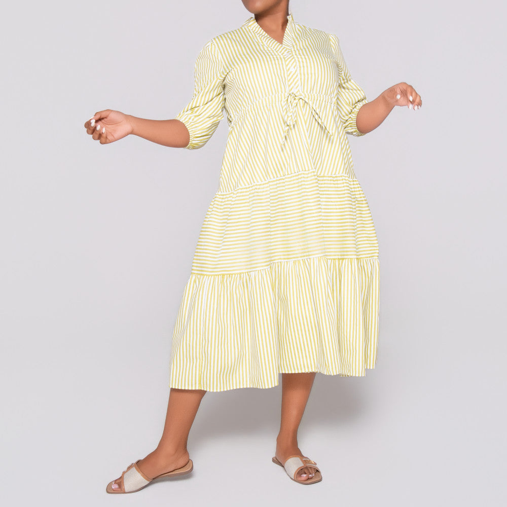 Plus Size Striped Pista Tunic