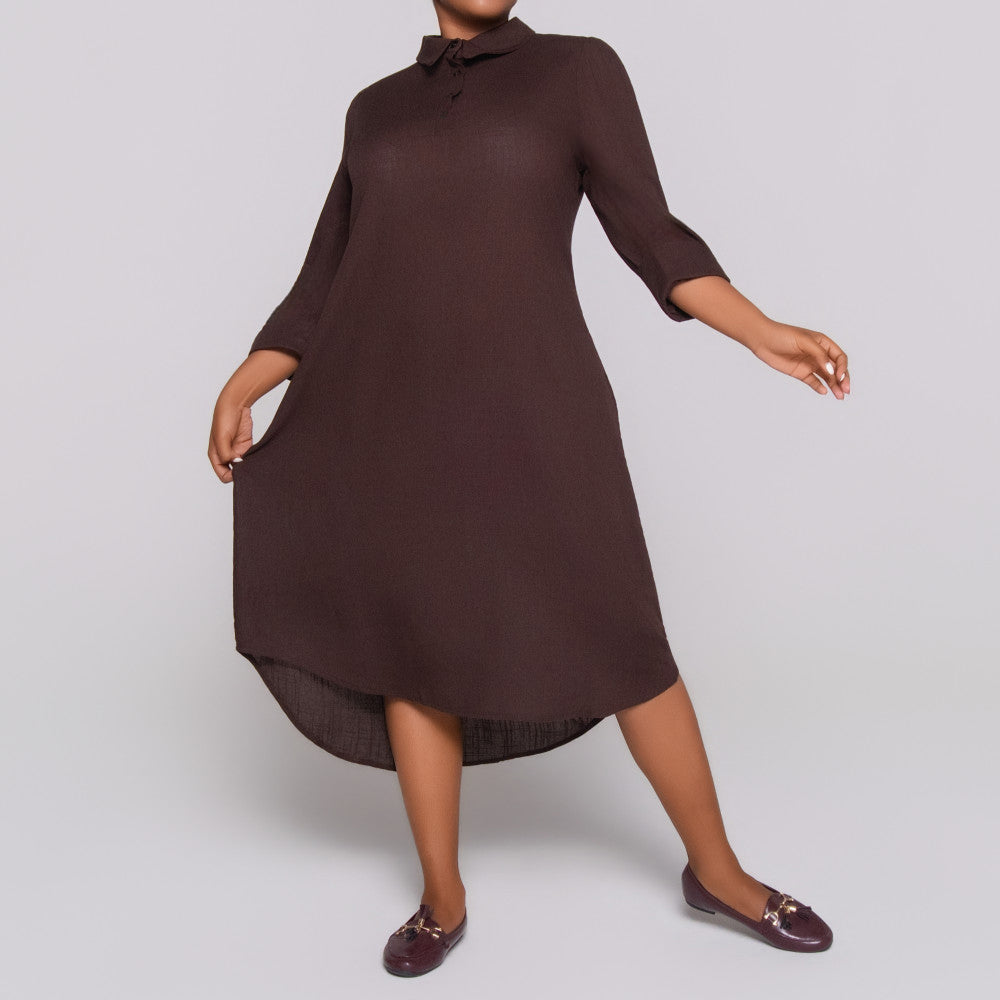 Plus Size Long Sleeve Viscose Tunic
