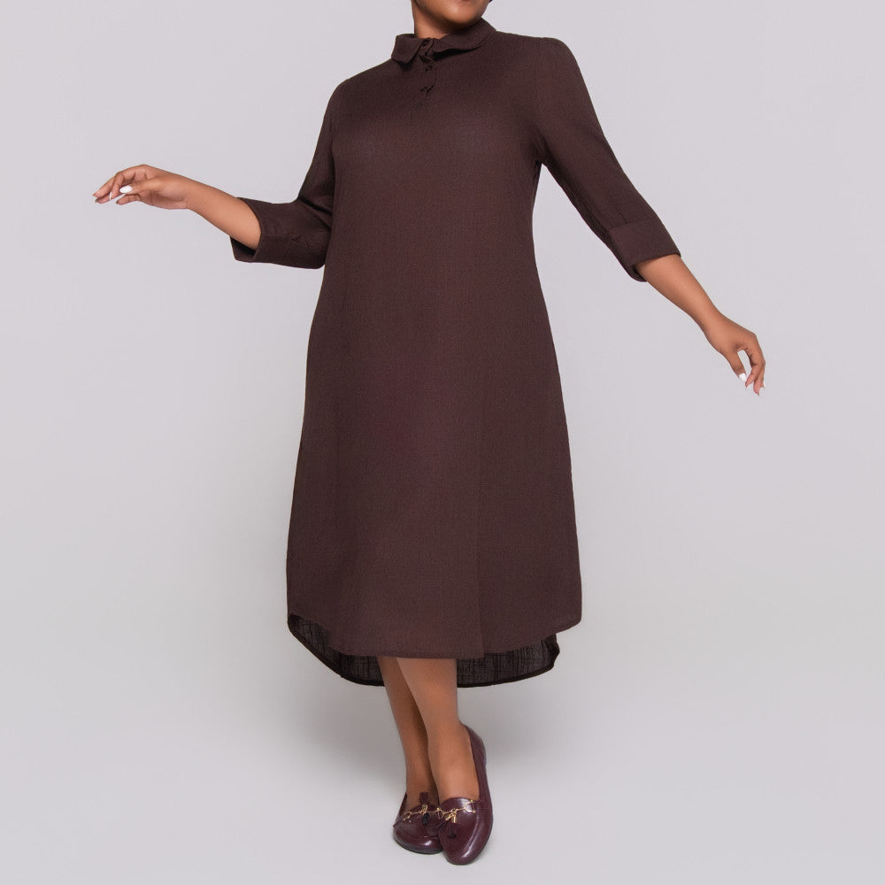 Plus Size Long Sleeve Viscose Tunic