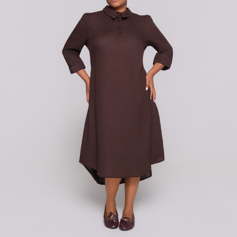 Plus Size Long Sleeve Viscose Tunic
