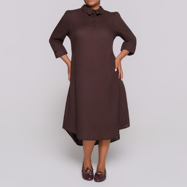 Plus Size Long Sleeve Viscose Tunic