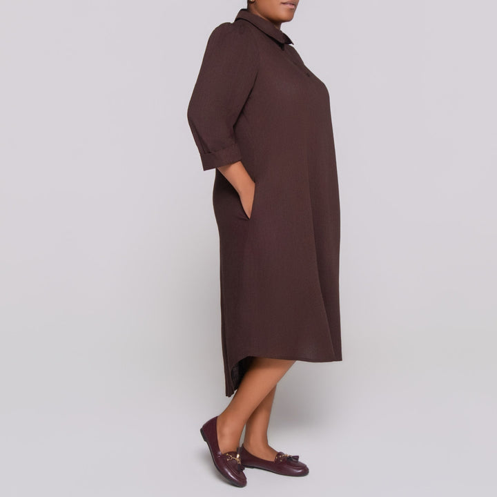 Plus Size Long Sleeve Viscose Tunic