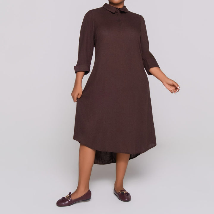 Plus Size Long Sleeve Viscose Tunic
