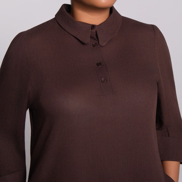 Plus Size Long Sleeve Viscose Tunic
