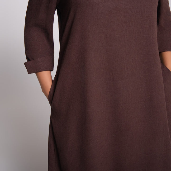 Plus Size Long Sleeve Viscose Tunic