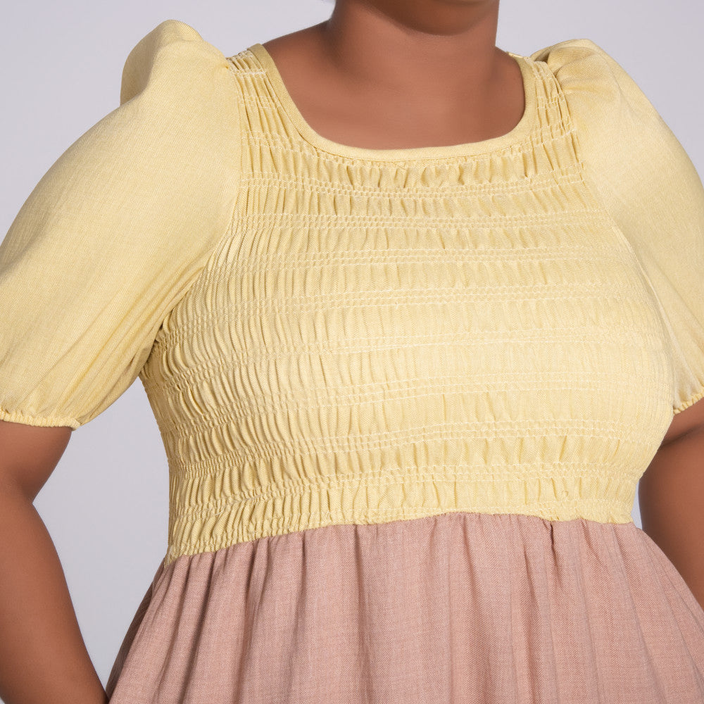 Plus Size Colour Block Dress