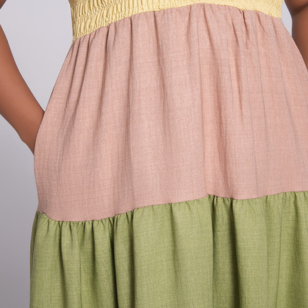 Plus Size Colour Block Dress