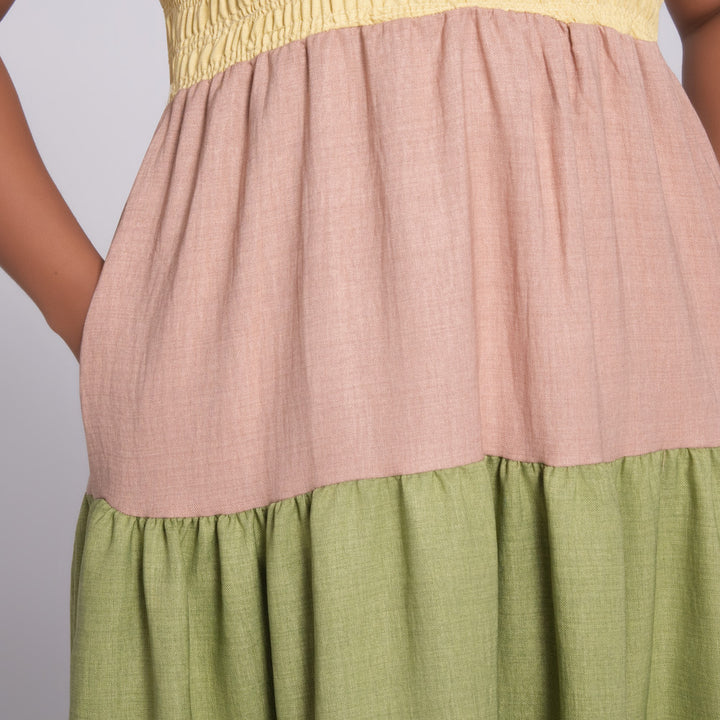 Plus Size Colour Block Dress