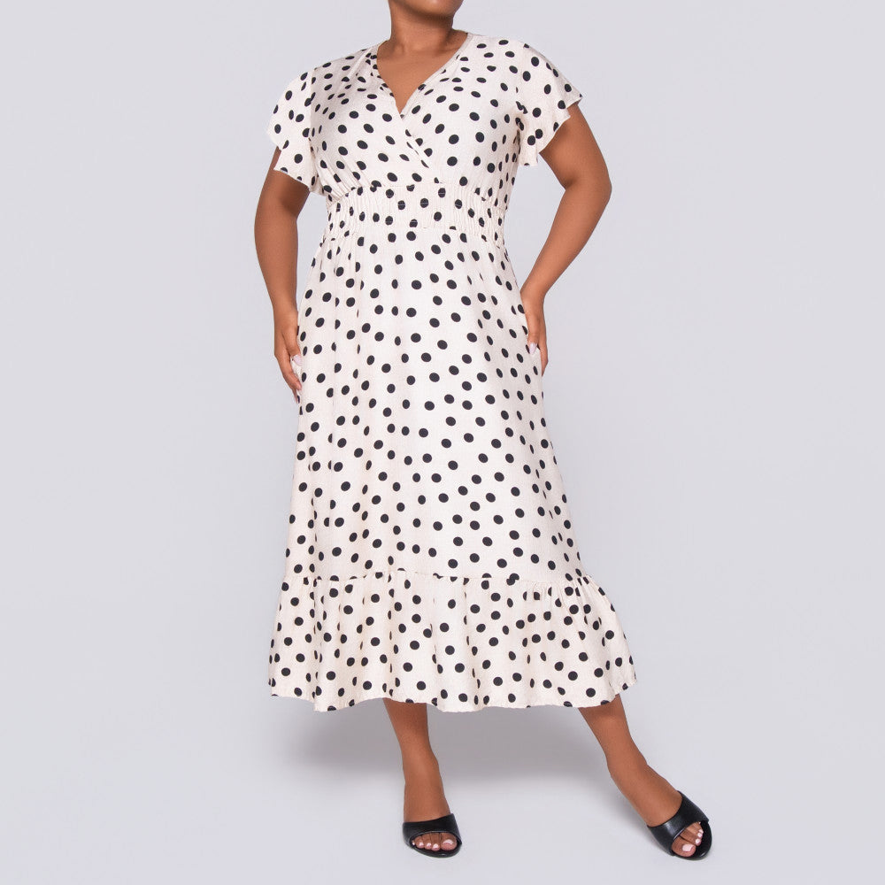 Plus Size Polka Dot Dress