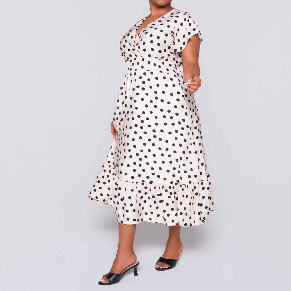 Plus Size Polka Dot Dress