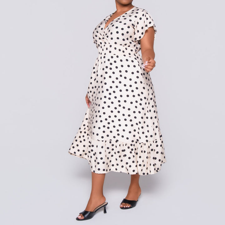 Plus Size Polka Dot Dress
