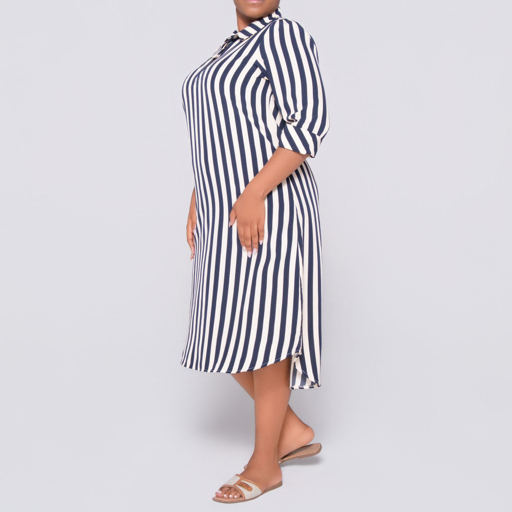 Plus Size Striped Tunic
