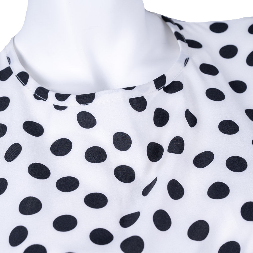 Plus Size Spotted Print Tiered Dress