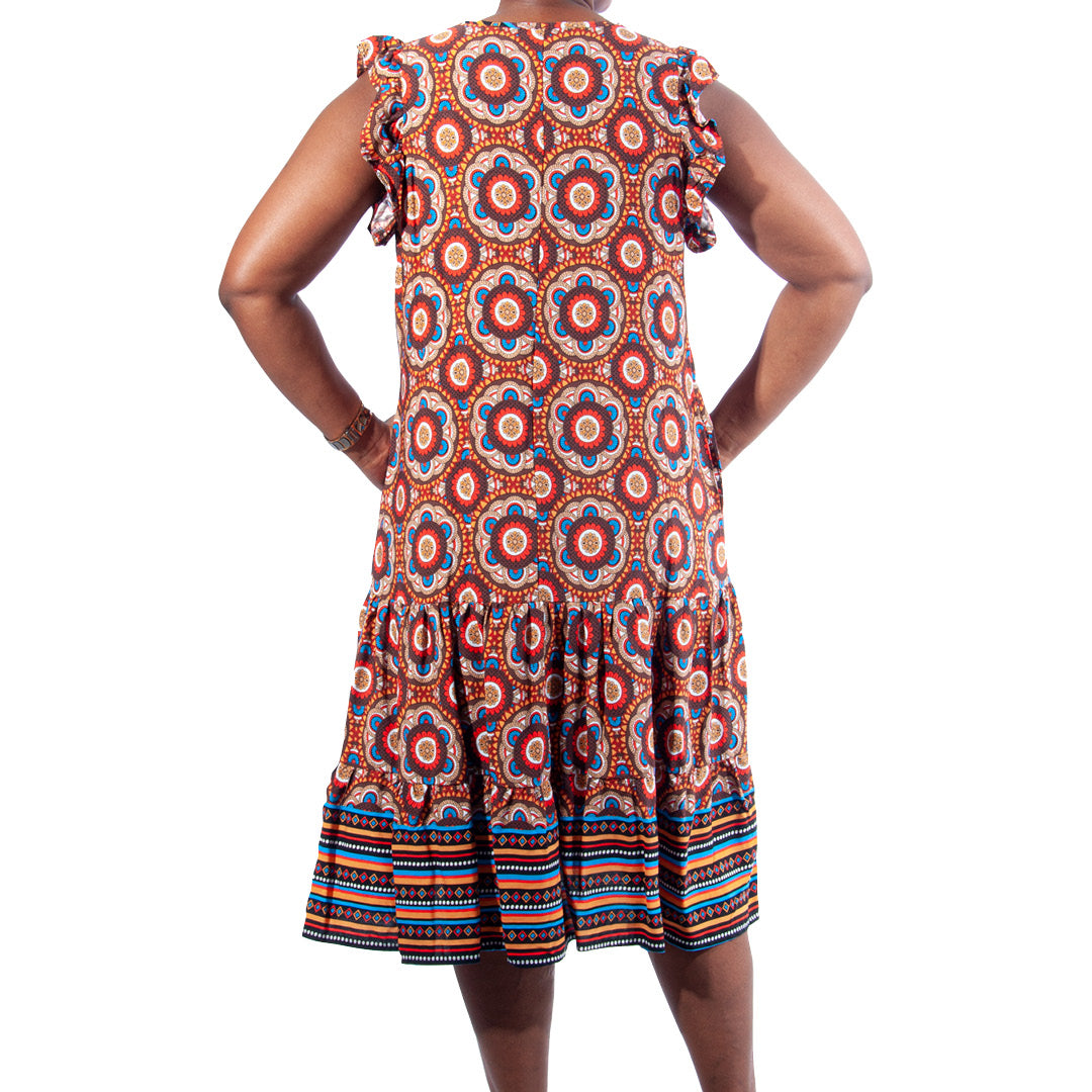 Plus Size Short Sleeve Printed Tunic